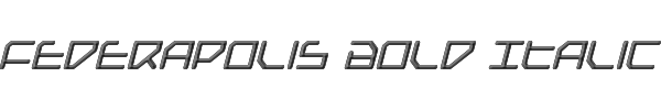 Federapolis Bold Italic 