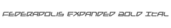 Federapolis Expanded Bold Italic 