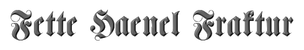 Fette Haenel Fraktur 