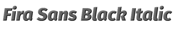 Fira Sans Black Italic 