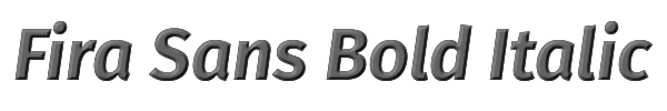 Fira Sans Bold Italic 
