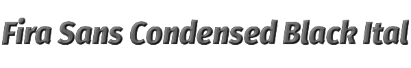 Fira Sans Condensed Black Italic 