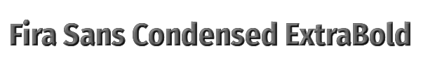 Fira Sans Condensed ExtraBold 