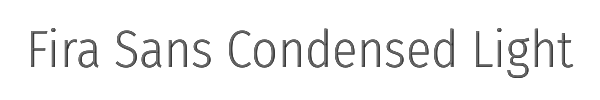 Fira Sans Condensed Light 