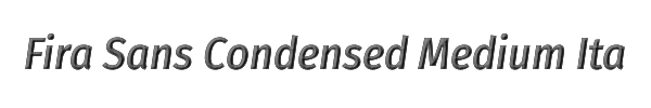 Fira Sans Condensed Medium Italic 