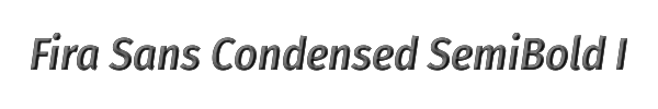Fira Sans Condensed SemiBold Italic 