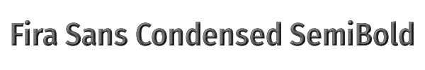 Fira Sans Condensed SemiBold 