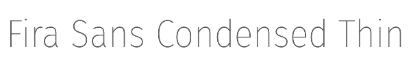 Fira Sans Condensed Thin 