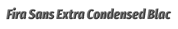 Fira Sans Extra Condensed Black Italic 