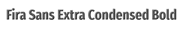Fira Sans Extra Condensed Bold 