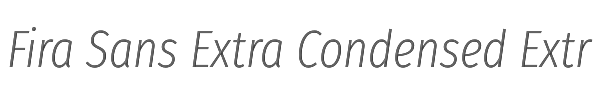 Fira Sans Extra Condensed ExtraLight Italic 