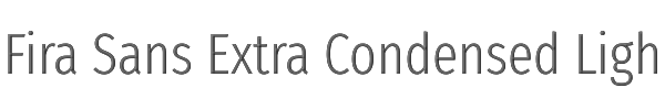 Fira Sans Extra Condensed Light 