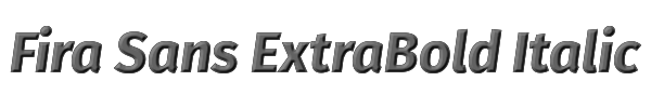 Fira Sans ExtraBold Italic 