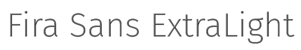 Fira Sans ExtraLight 