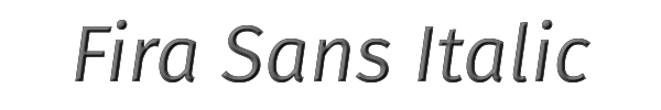 Fira Sans Italic 