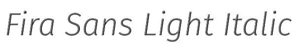 Fira Sans Light Italic 