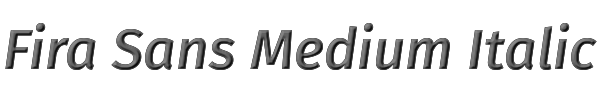 Fira Sans Medium Italic 