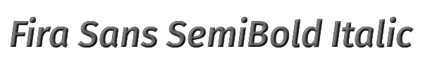 Fira Sans SemiBold Italic 