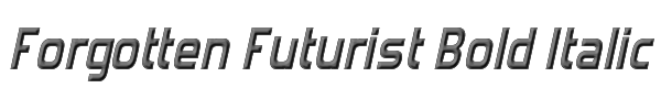 Forgotten Futurist Bold Italic 