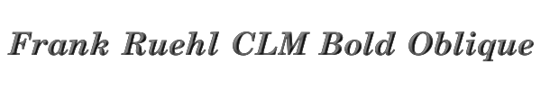 Frank Ruehl CLM Bold Oblique 