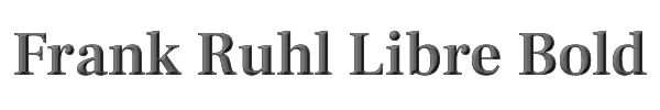 Frank Ruhl Libre Bold 