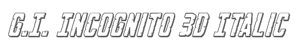 G.I. Incognito 3D Italic 