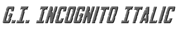 G.I. Incognito Italic 