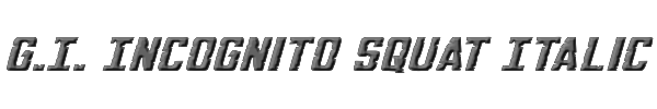 G.I. Incognito Squat Italic 