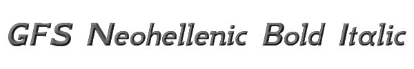 GFS Neohellenic Bold Italic 
