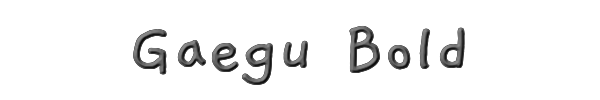 Gaegu Bold 