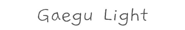 Gaegu Light 