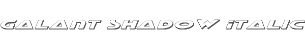 Galant Shadow Italic 