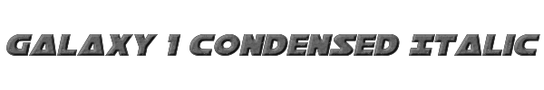 Galaxy 1 Condensed Italic 