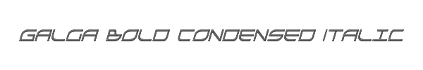 Galga Bold Condensed Italic 