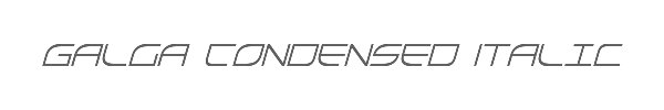 Galga Condensed Italic 