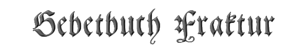 Gebetbuch Fraktur 