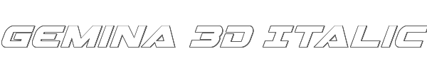 Gemina 3D Italic 