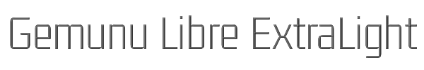 Gemunu Libre ExtraLight 