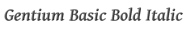 Gentium Basic Bold Italic 