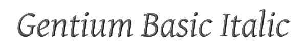 Gentium Basic Italic 