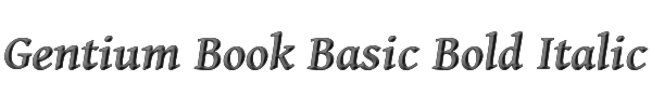 Gentium Book Basic Bold Italic 