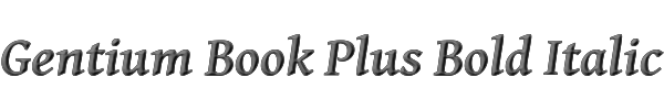 Gentium Book Plus Bold Italic 