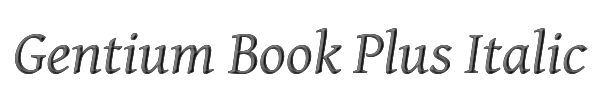 Gentium Book Plus Italic 