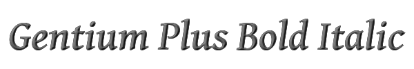 Gentium Plus Bold Italic 