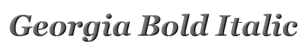 Georgia Bold Italic 