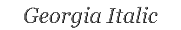 Georgia Italic 