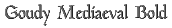 Goudy Mediaeval Bold 