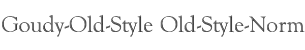 Goudy-Old-Style Old-Style-Normal 