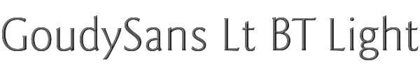 GoudySans Lt BT Light 