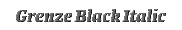 Grenze Black Italic 
